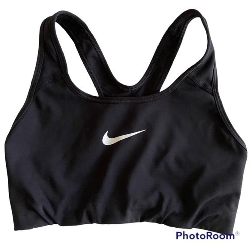 NIKE‎ Swoosh Black Dri-Fit Ladies Athletic Activewear Sports Bra, S